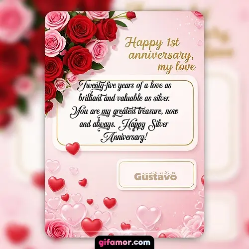 Happy 1st anniversary, my love Gustavo