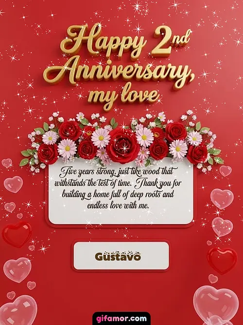 Happy 2st anniversary, my love I Gustavo