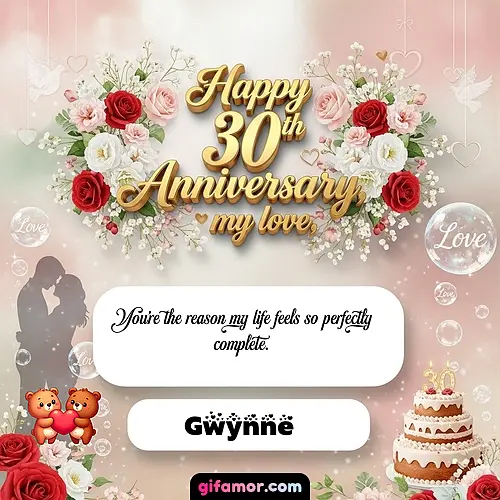 GIF de Wedding Anniversaries by Year: You're the reason my life feels so perfectly complete.