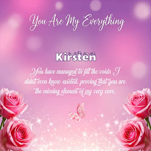 You are my everything IV Kirsten